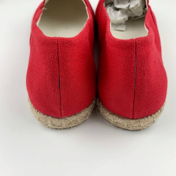 Cushion Walk by Avon Espadrille Flats Red Canvas Yacht Boat Slip On Women's 8 - Picture 10 of 12